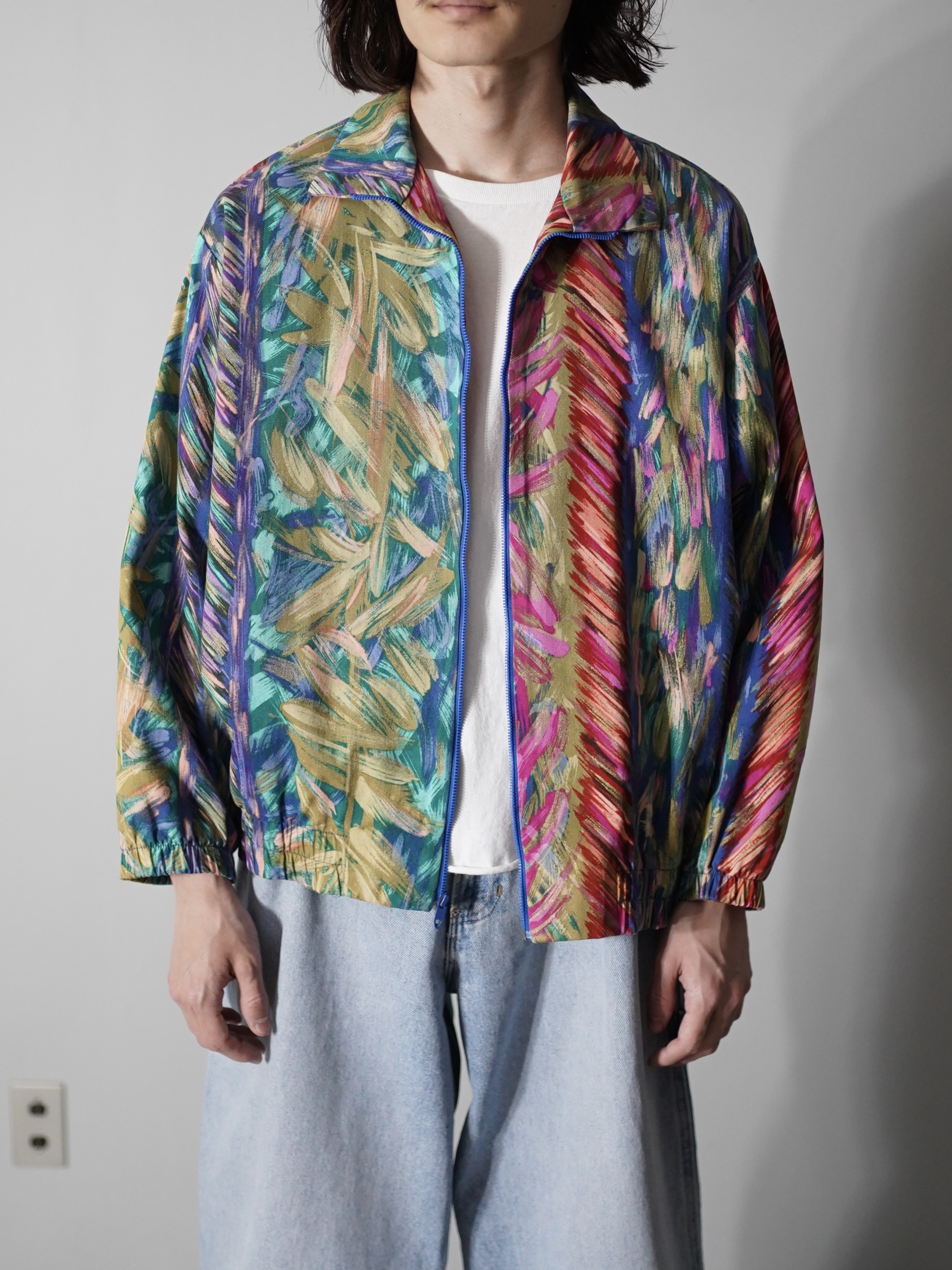 1990's Art print print shirt jacket