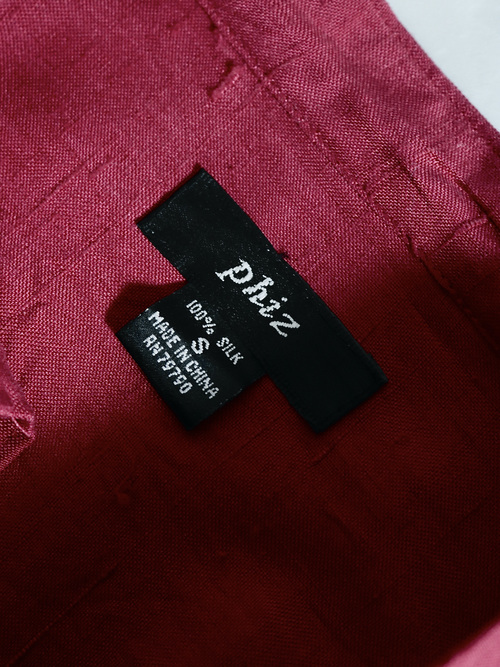 1990's- Dead stock Phiz by GOOUTH Silk Band collar shirts
