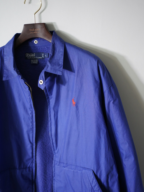 1980's Polo by Ralph Lauren Poplin shell acrilic liner drizzler jacket/Made in Hong Kong