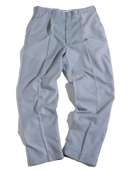 1960s "unknown" nylon seersucker slacks -GREY-