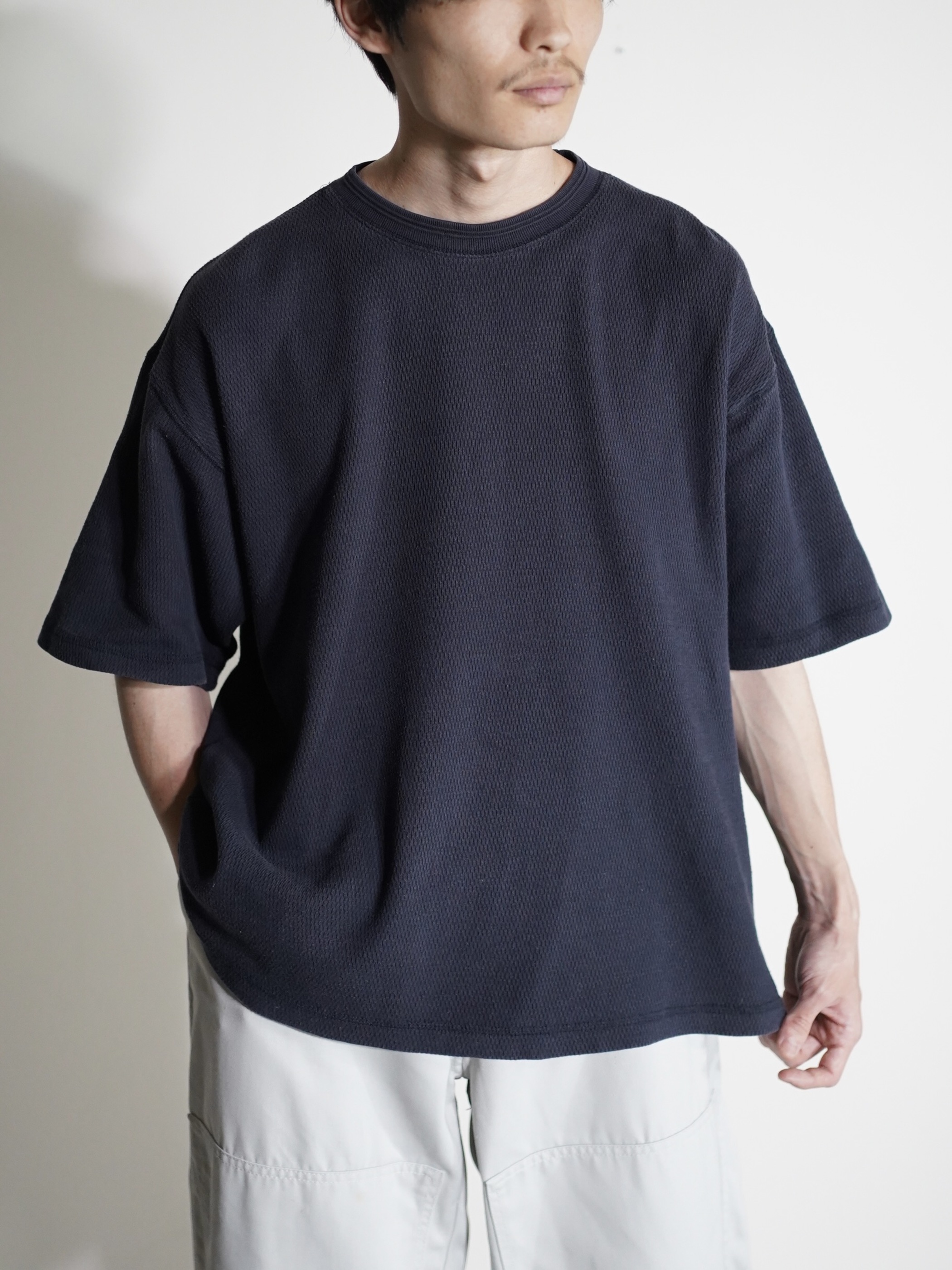 1990's JOCKEY 凹凸 fabric s/s T-shirt