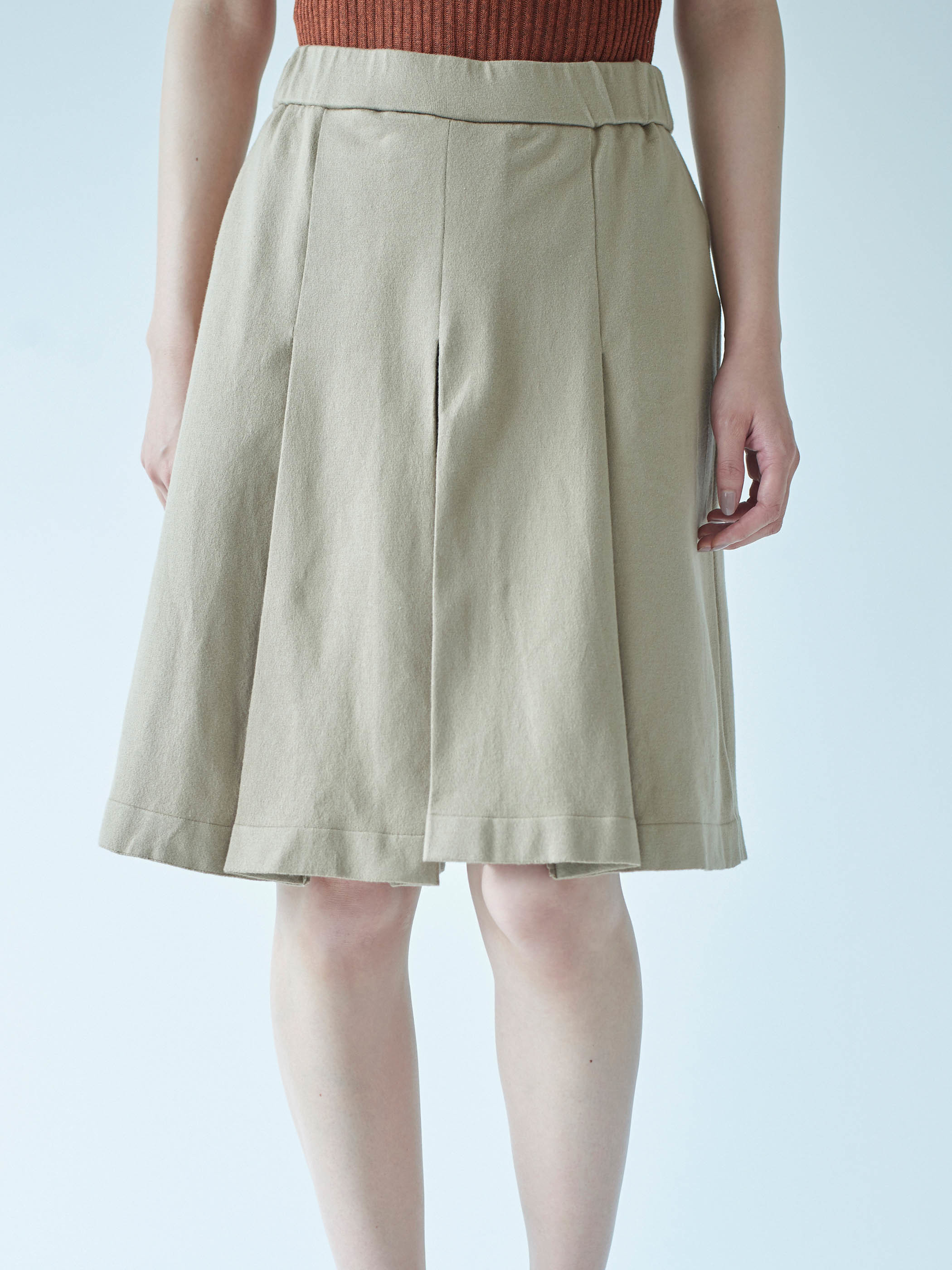 Work Wear collection Women’s Culotte Skirt Beige(キュロットスカート・ベージュ) - KNITOLOGY