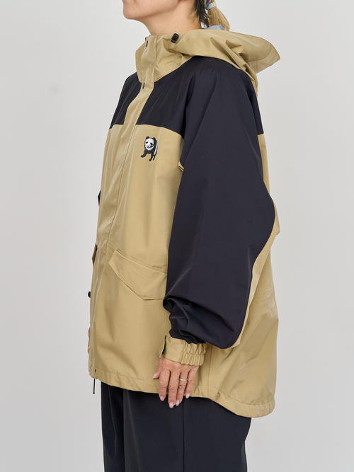 【受注商品】two-tone mountain parka・BEIGE×BLACK