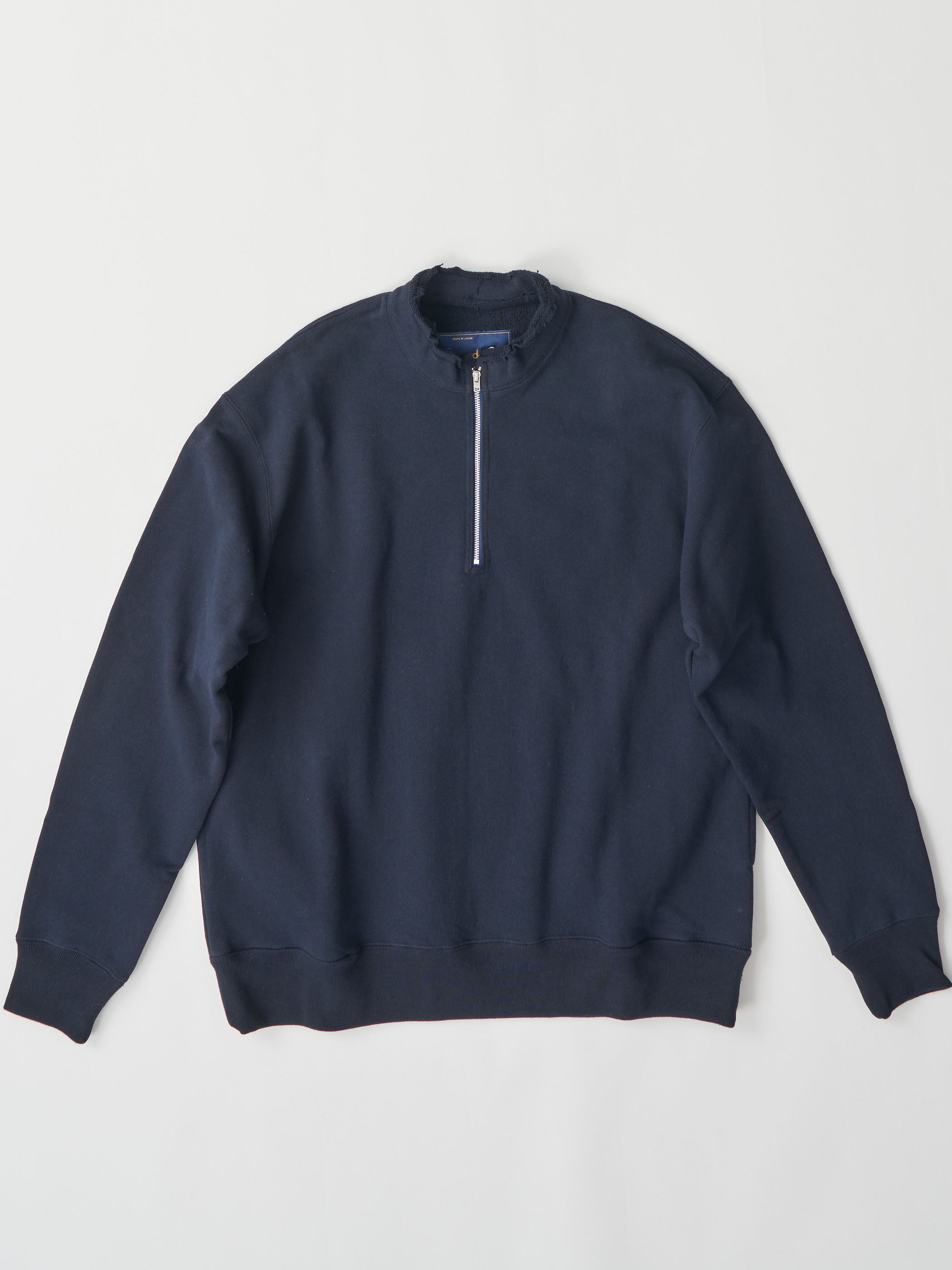 【受注商品】half zip sweat shirt・NAVY
