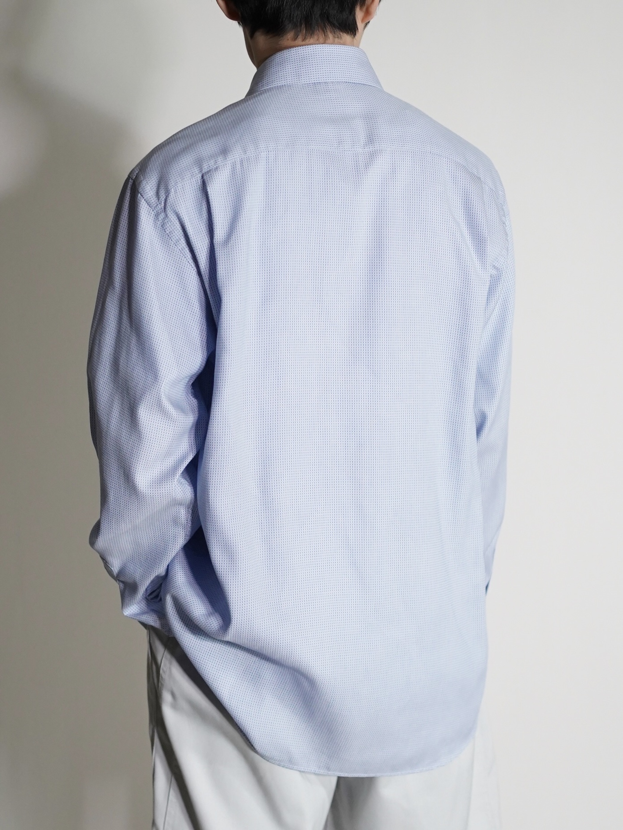 St Croix Woven pattern cotton L/S shirt / Made in Italy