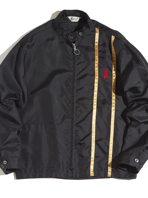 1970s "Swingster" nylon racing jacket -BLACK-