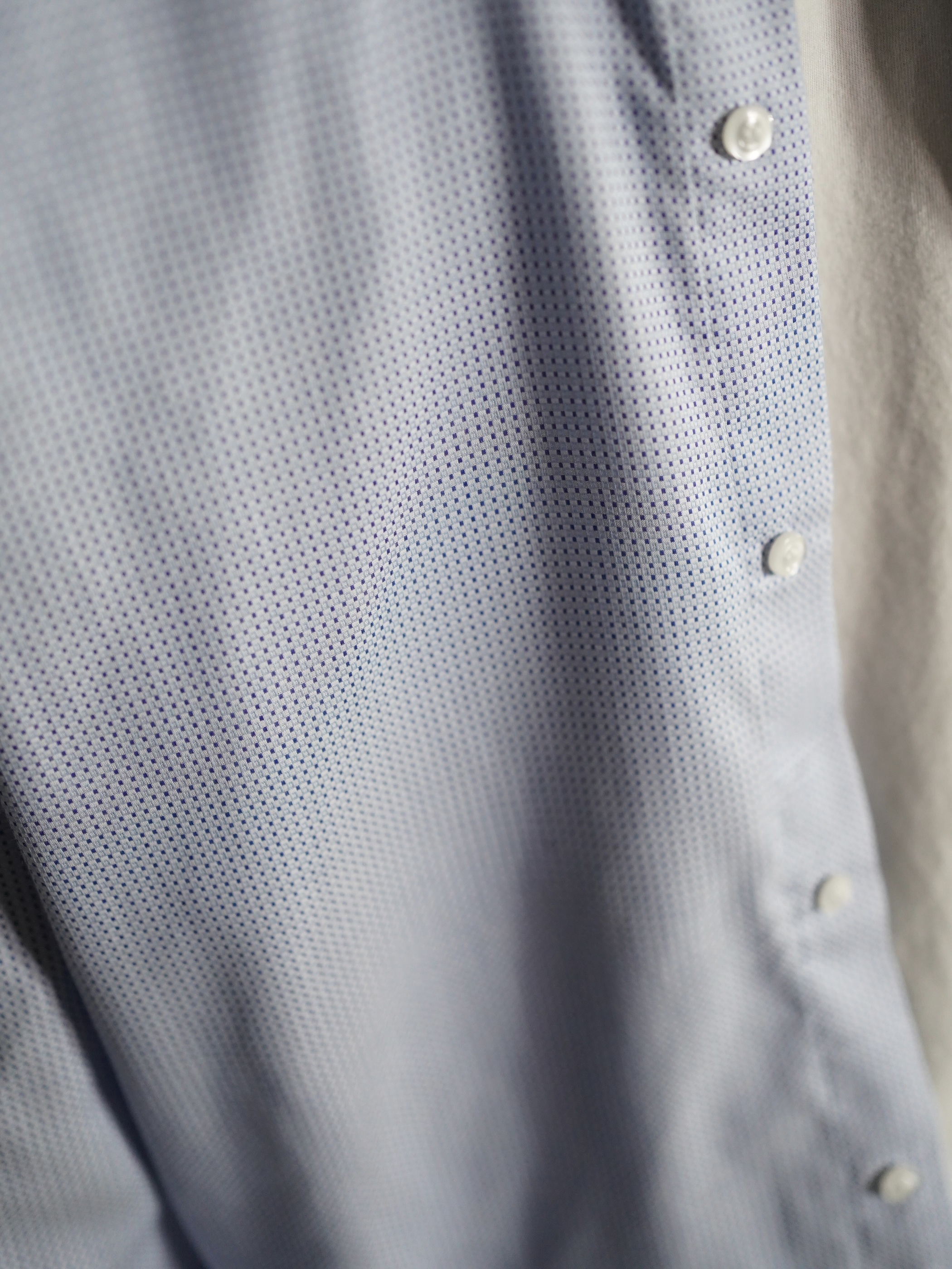 St Croix Woven pattern cotton L/S shirt / Made in Italy