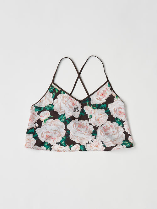 【受注商品】panda printed camisole・BLACK