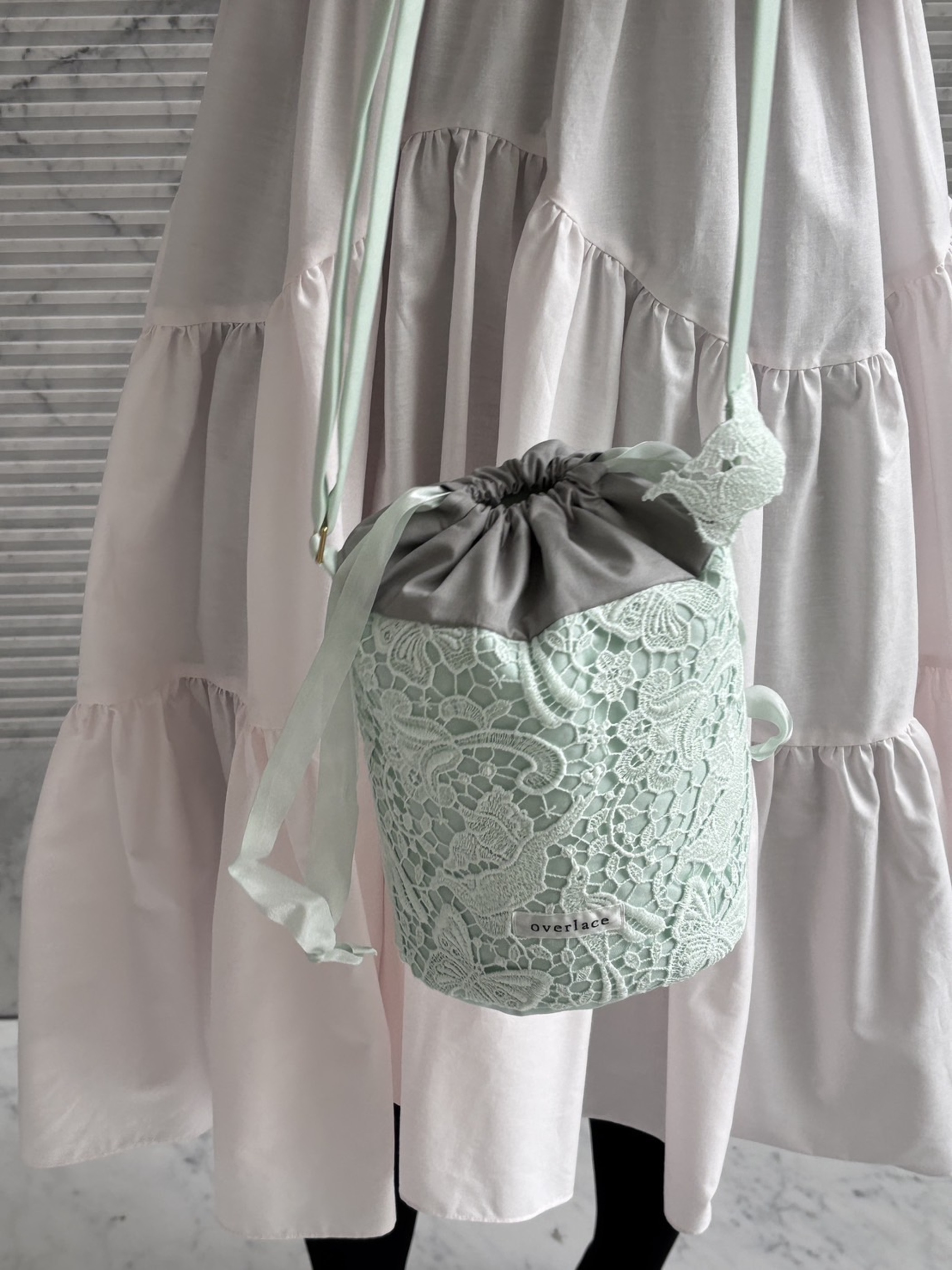 utopia lace drawstring bag