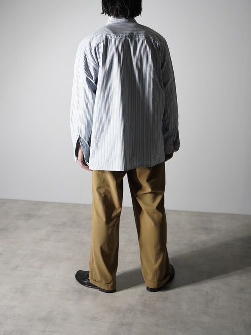 Ermenegildo Zegna Cotton 隠しB.D. dress shirt / Made in Italy