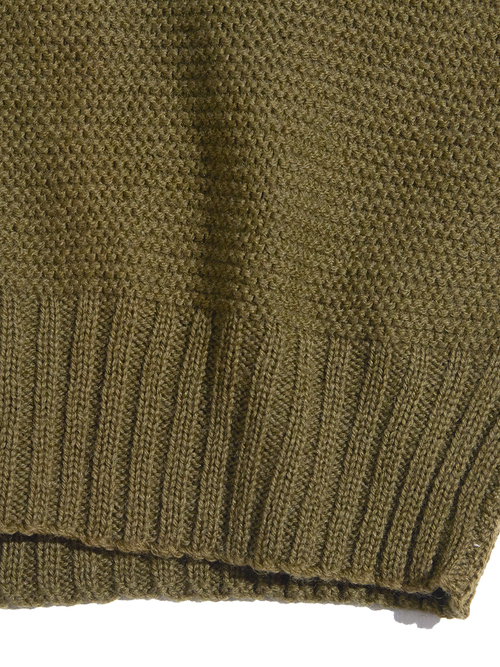 1960s "unknown" wool knit vest -OLIVE-