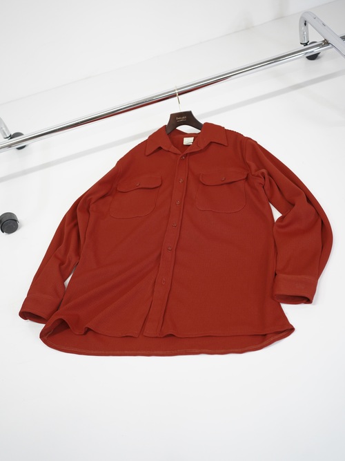 1990's HABAND Poly 100% waffle fabric L/S shirt