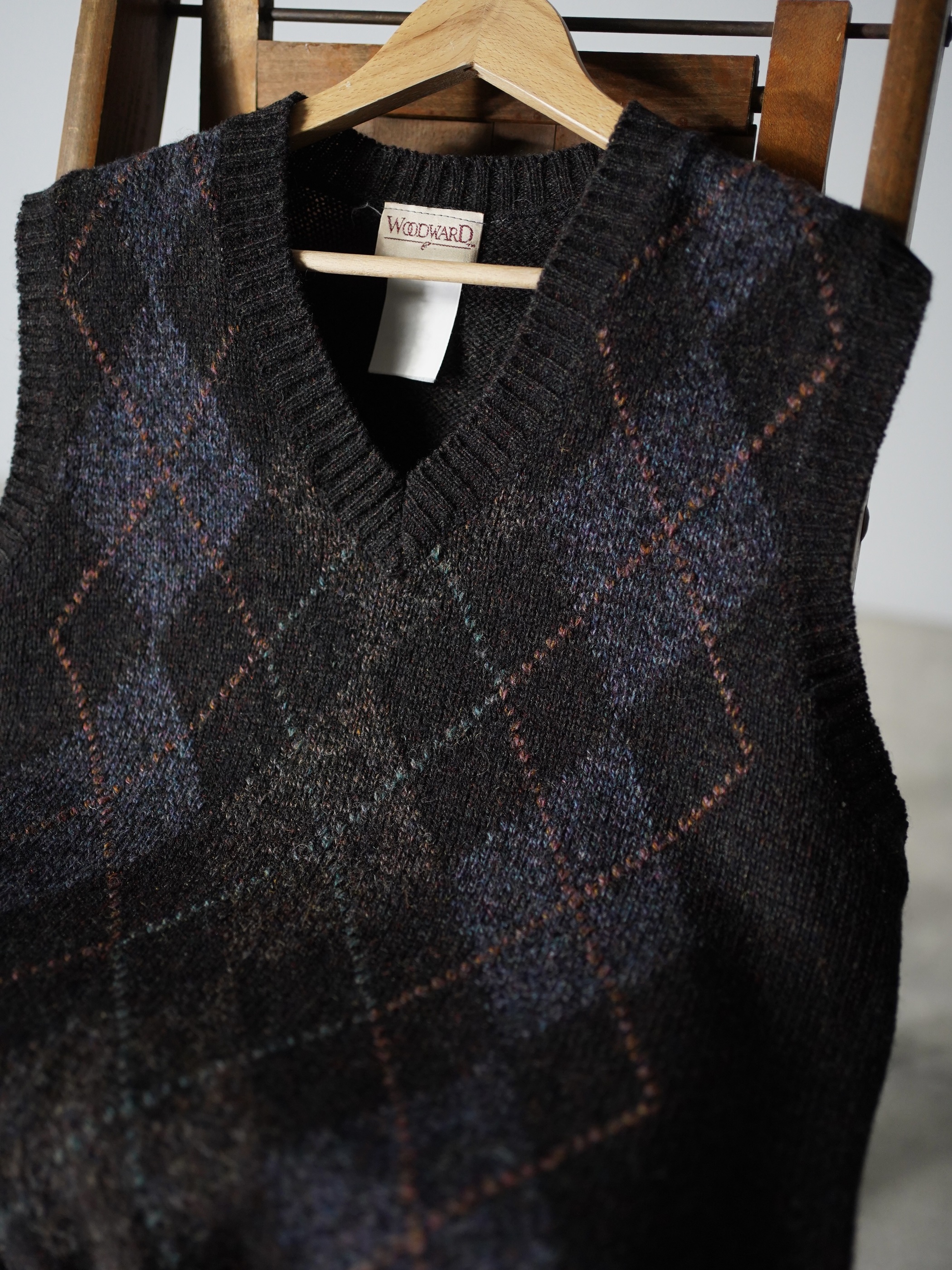 1980-90's WOODWARD Argile knit vest