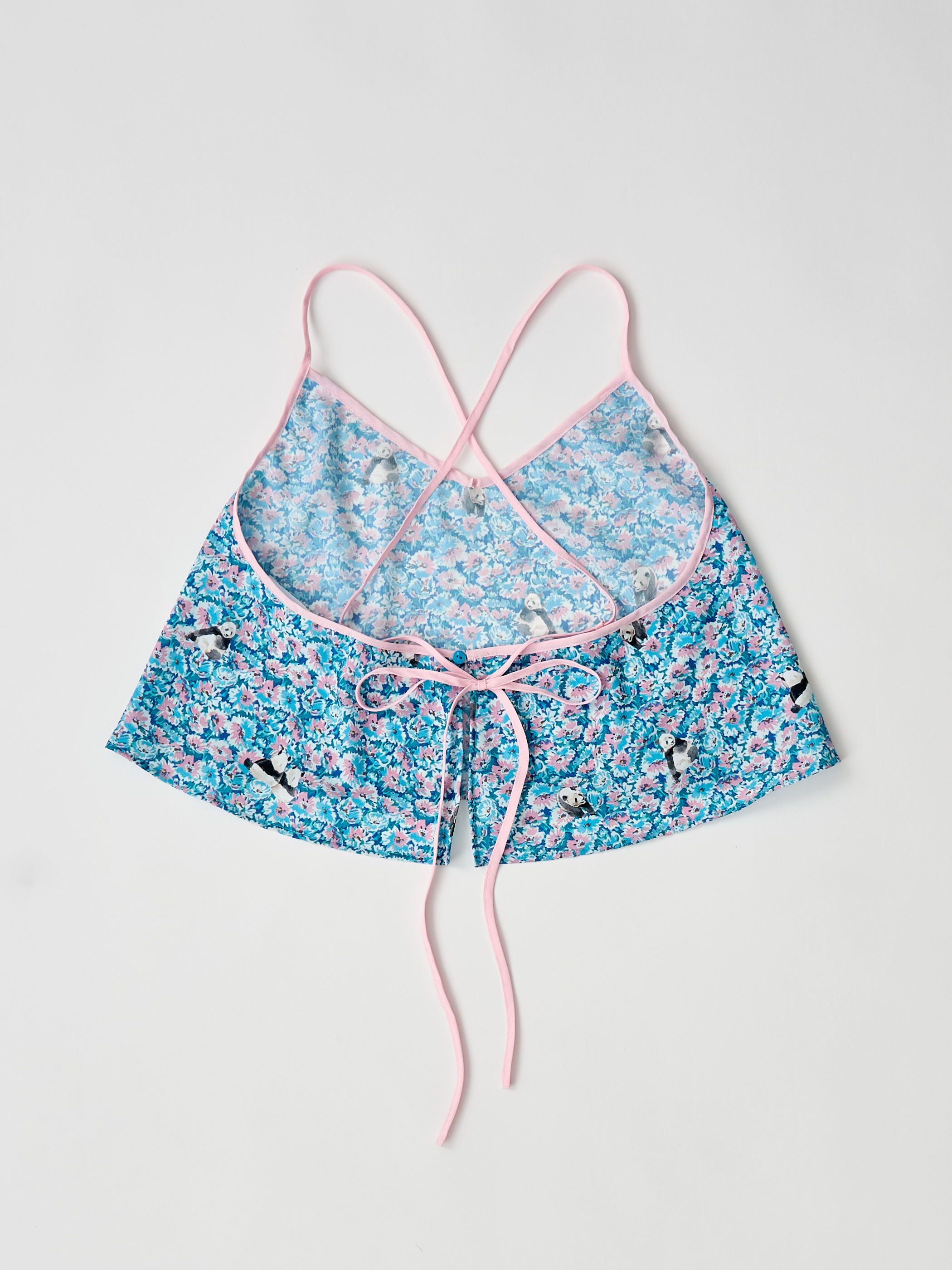 【受注商品】panda printed camisole・BLUE