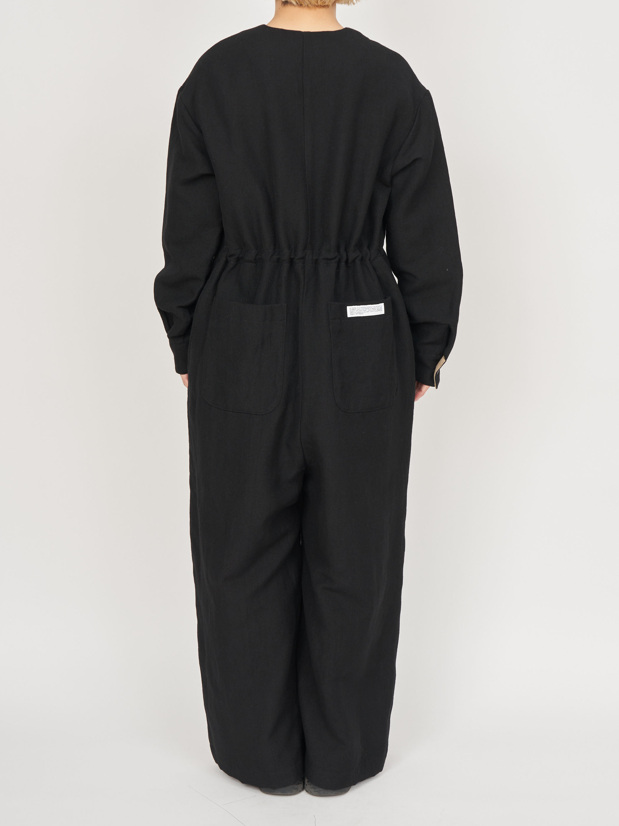 【受注商品】panda rompers・BLACK×BEIGE