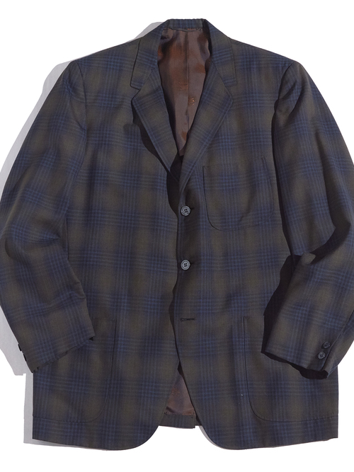 1960s "Field Standard" check tailored jacket -KHAKI-