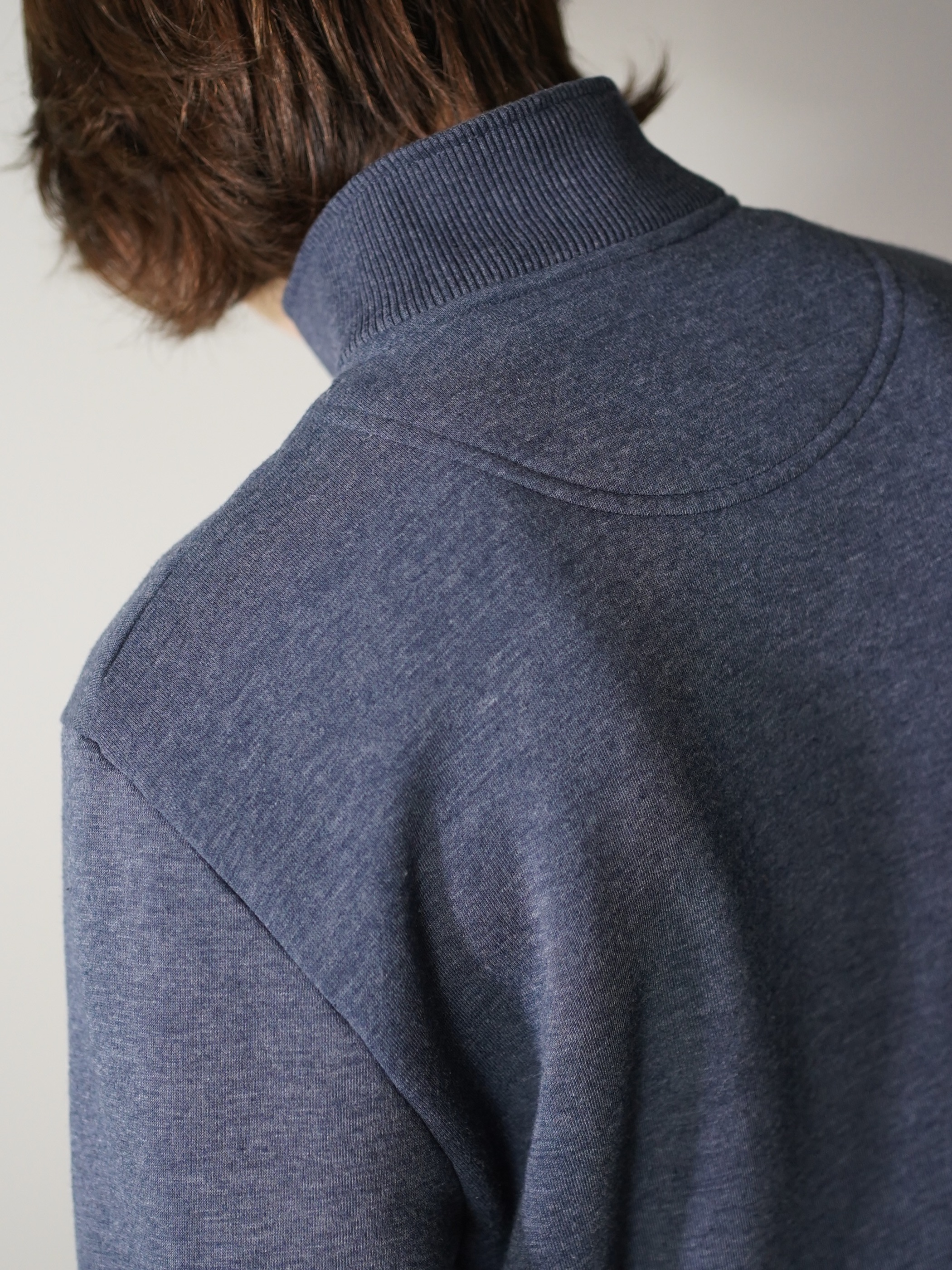 ORIVS Flap half-zip design sweat shirts