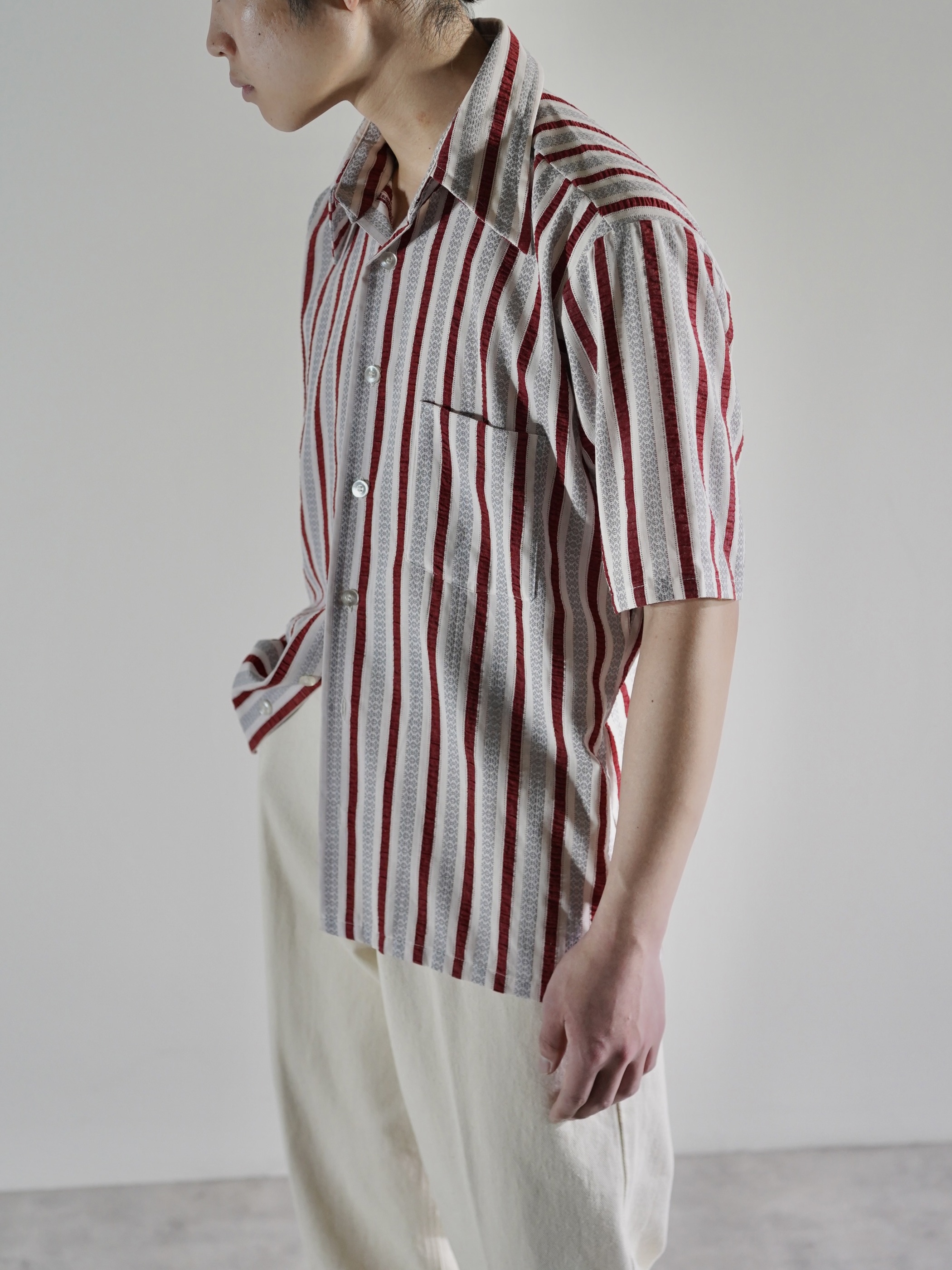 1970's TOWNCRAFT TAPERED PENN-PREST Stripe S/S shirt