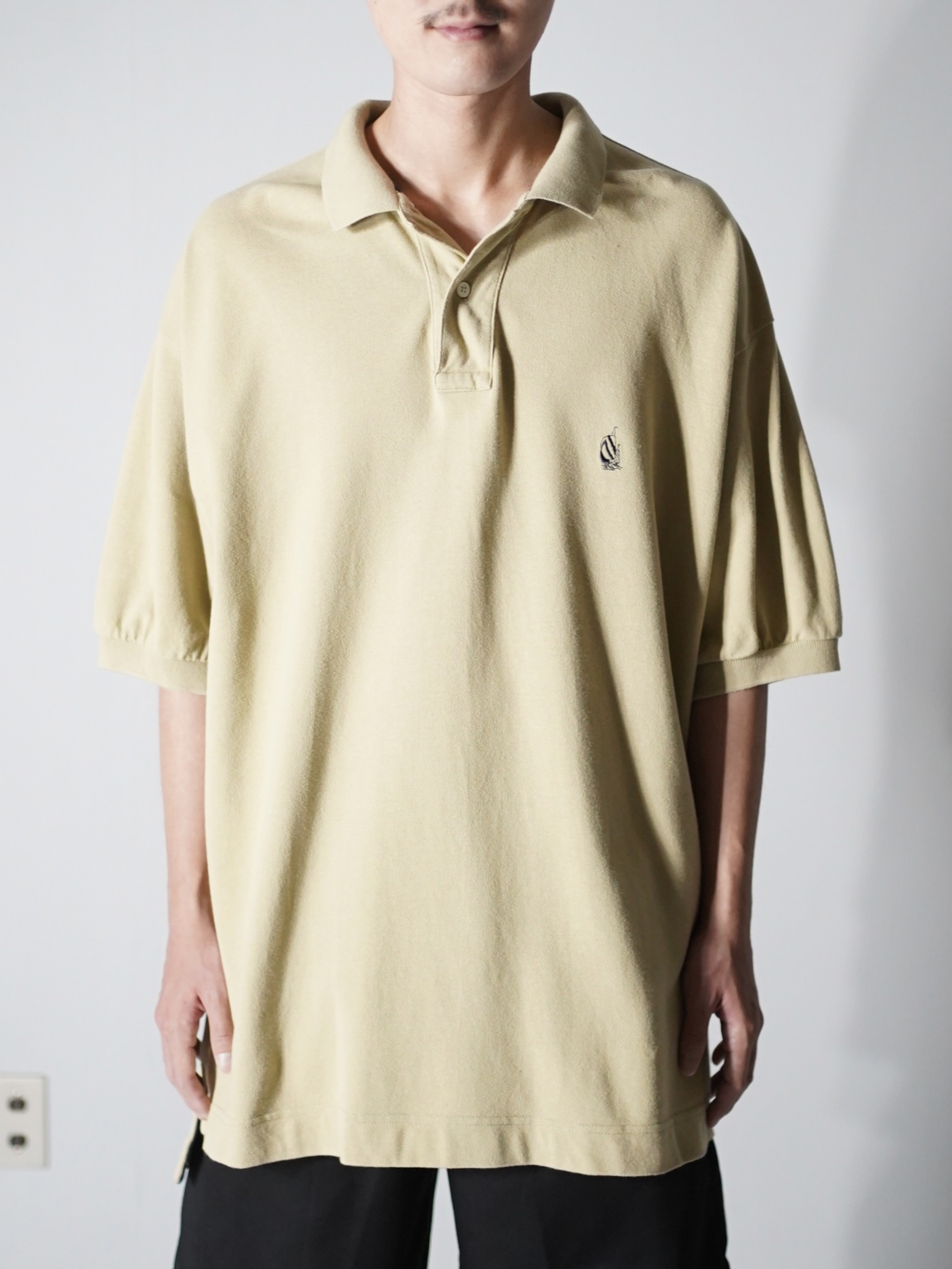 1990's nautica 1point polo shirt / Made in Hong Kong