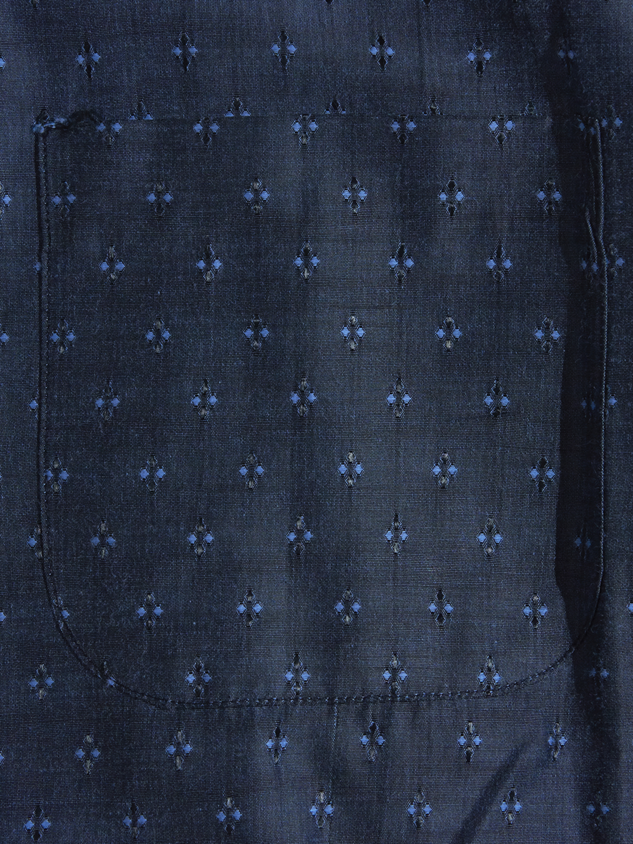 1960s "unknown" rayon woven pattern shirt -GREY-