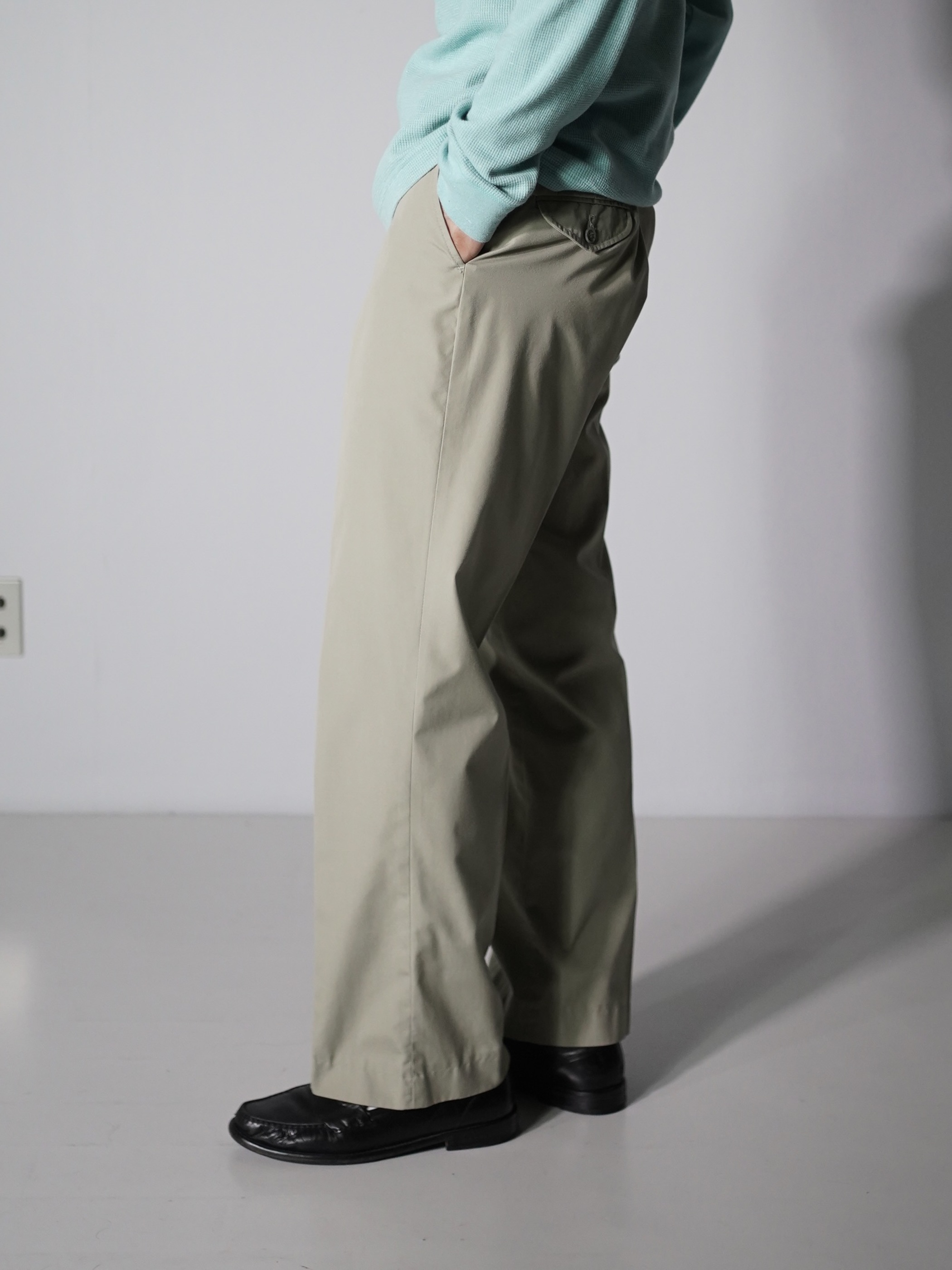 1980~90's L.L.Bean cotton poly Broad cloth Chino pants