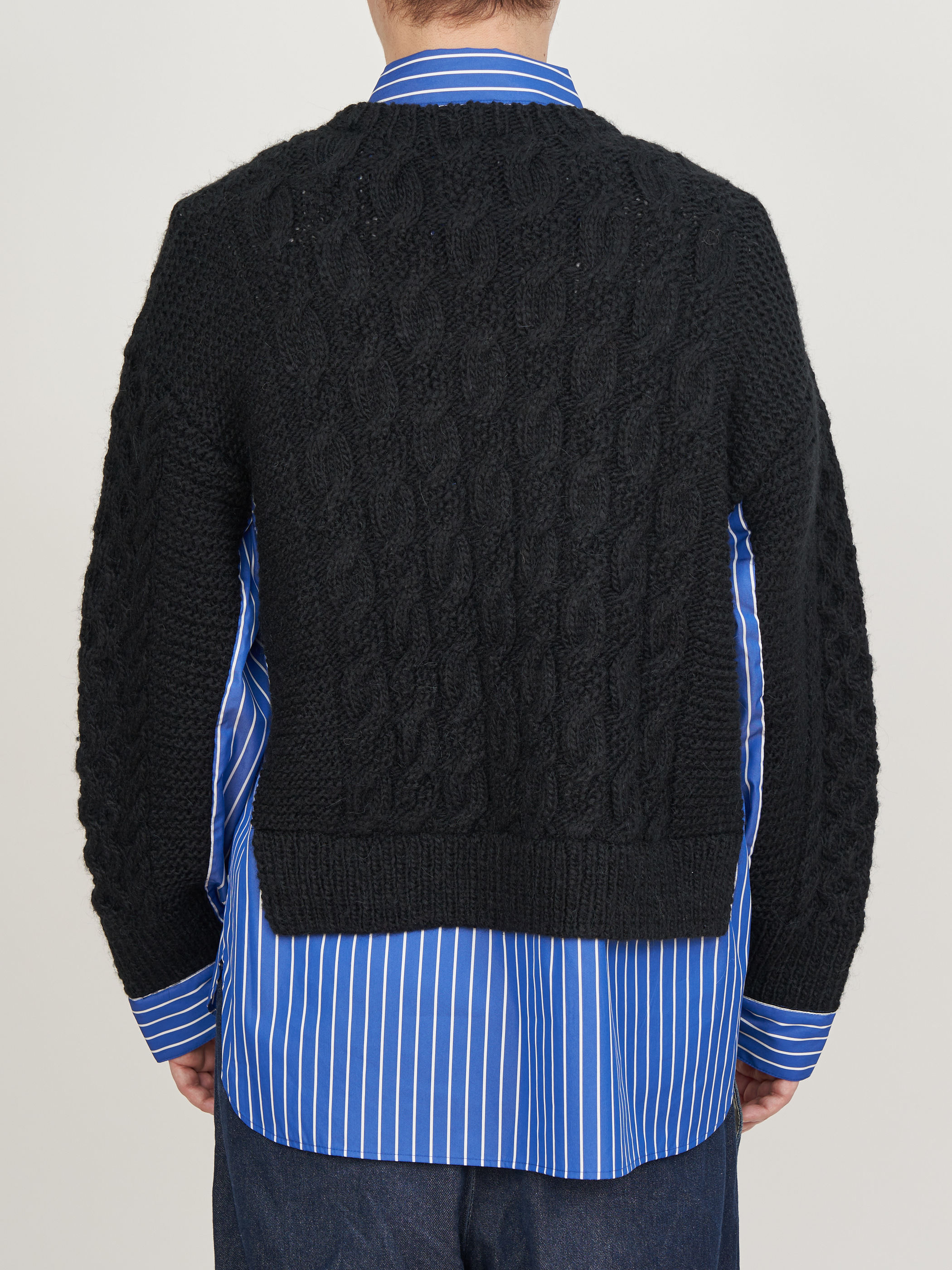 【受注商品】combination knit tops・BLACK