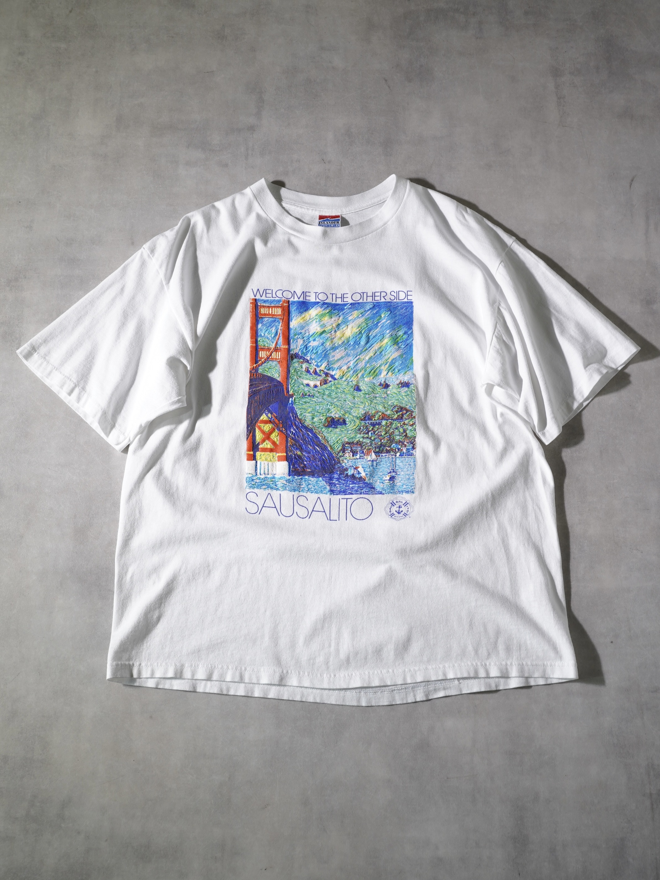 1990's SAUSALITO Print T-shirt