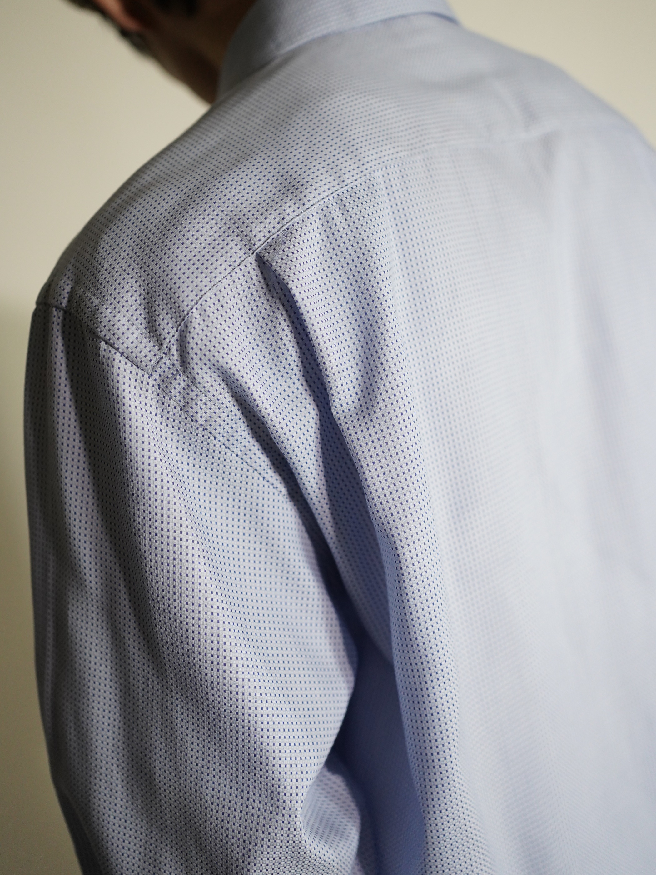 St Croix Woven pattern cotton L/S shirt / Made in Italy