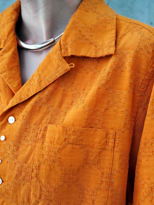 Jacquard Open Color S/S Shirts 