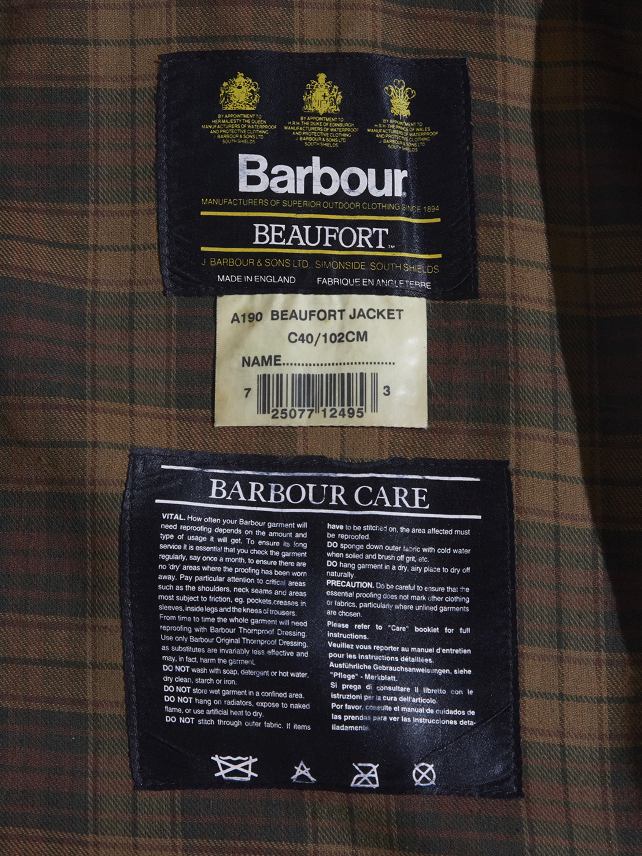 1994y "Barbour" 3warrant BEAUFORT oiled jacket -BROWN-