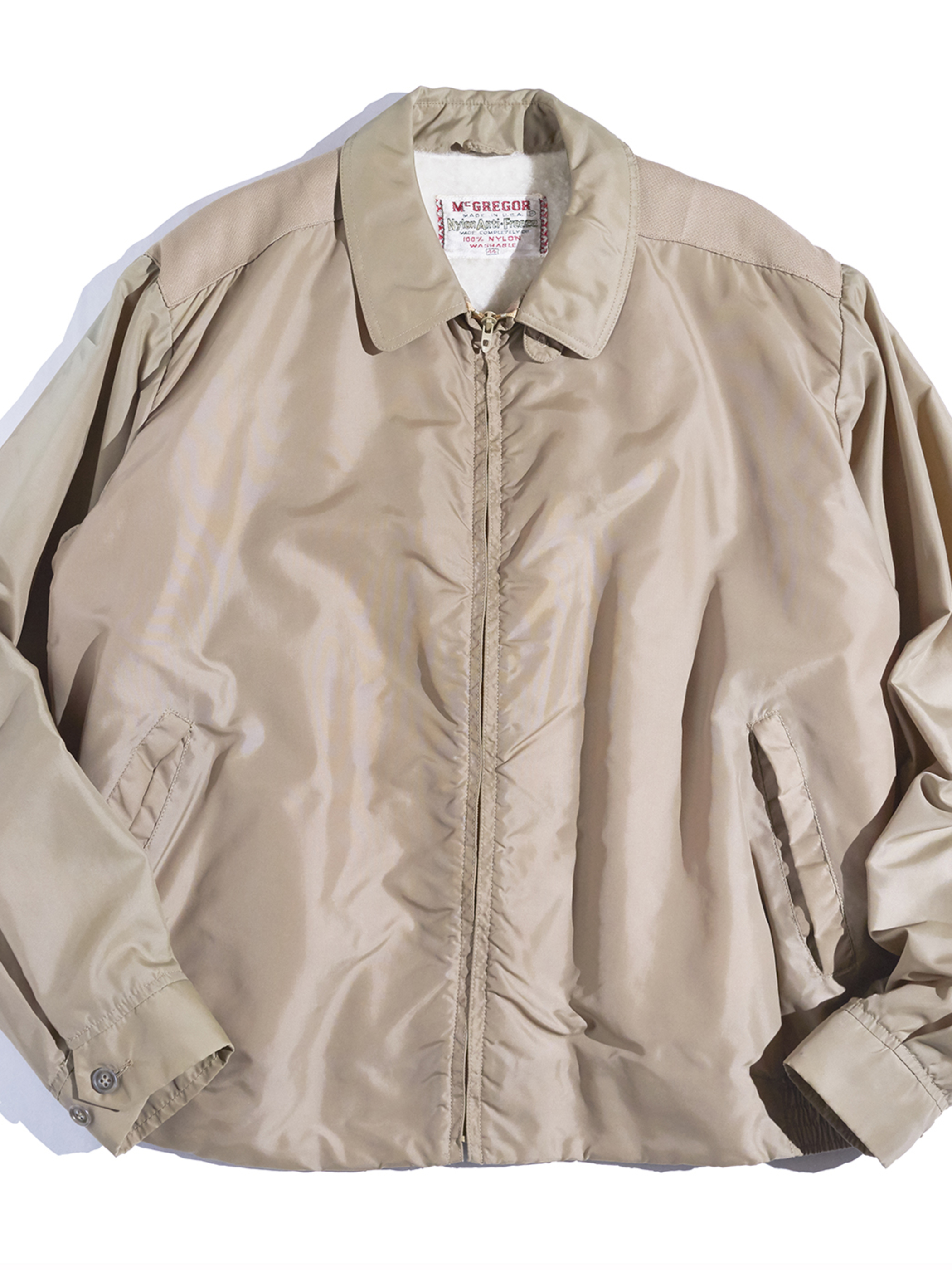 HAg-Le 1960s quot;McGREGORquot; nylon anti freeze jacket -BEIGE-