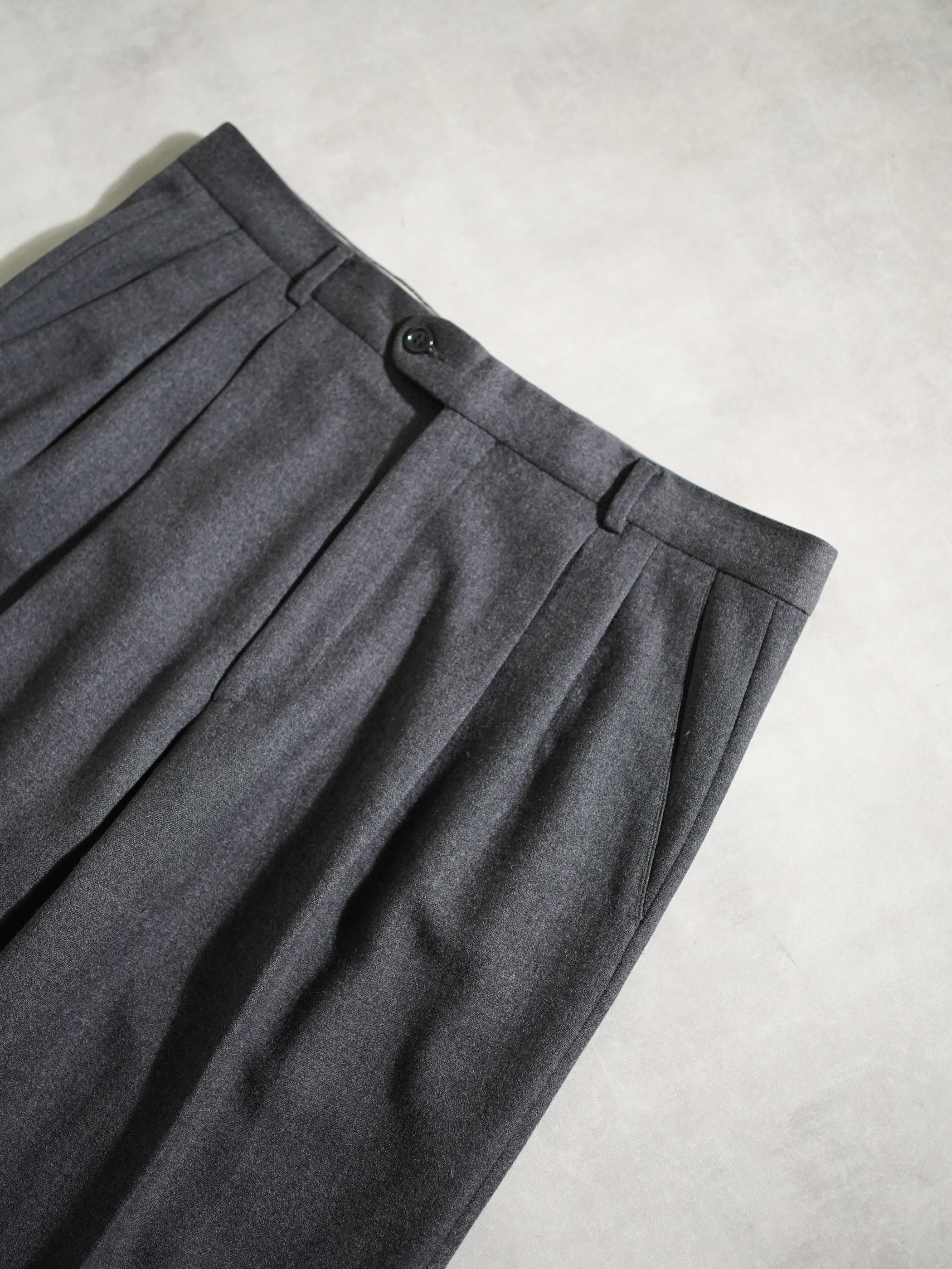 1980's METROPOLITAN VIEW for Litanus Pure virgin wool 2tuck dress trousers/Made in Italy