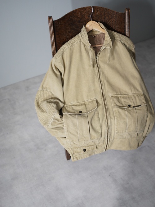 Europa vintage Cotton twill elbow-patch design jacket / fabrique en France