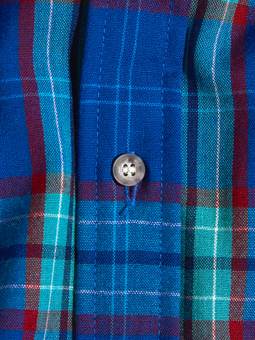 1970s "SIR PENDLETON" wool check shirt -GREEN-