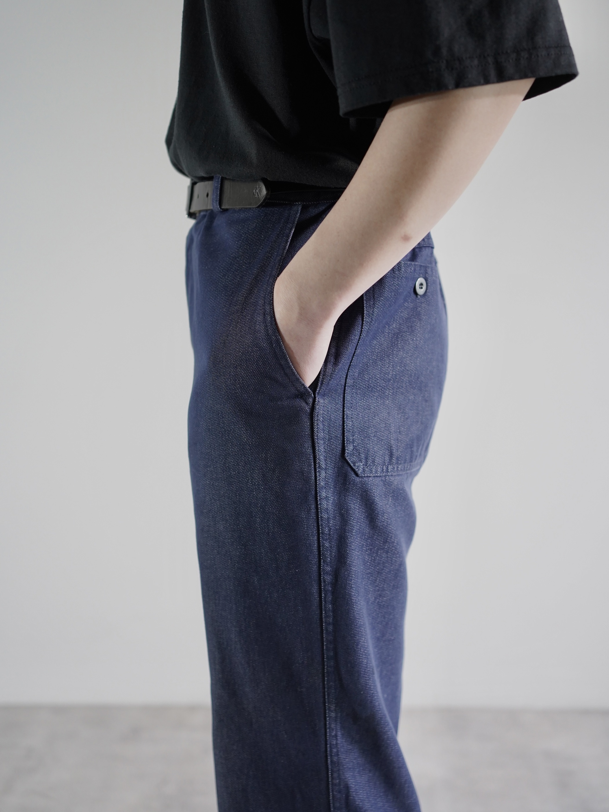 1980's- dolmen Poly cotton Twill Work pants / Fabric in France