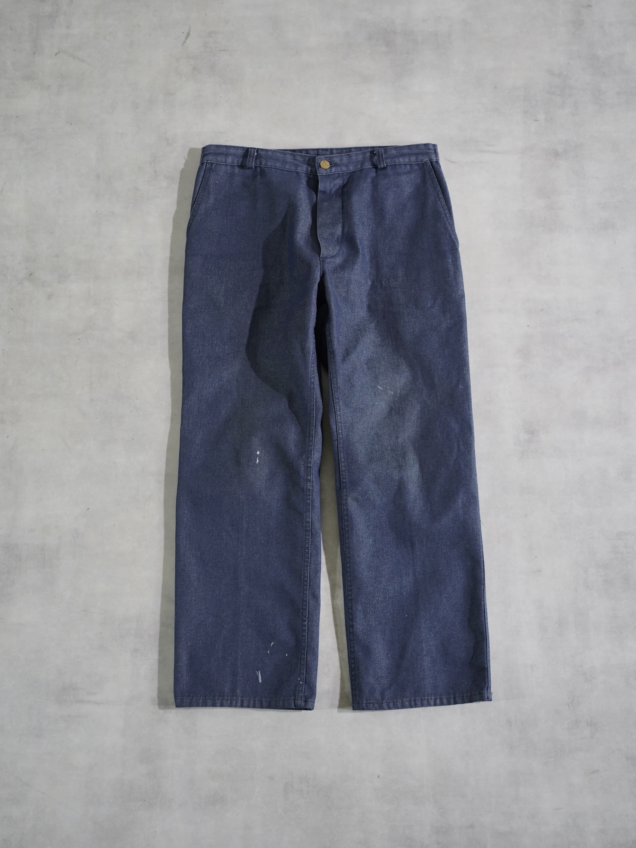 1980's- dolmen Poly cotton Twill Work pants / Fabric in France