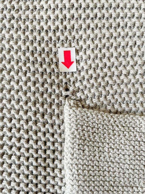 brocante/ざっくり手編み風の綿100％ニットベスト ライトグレー