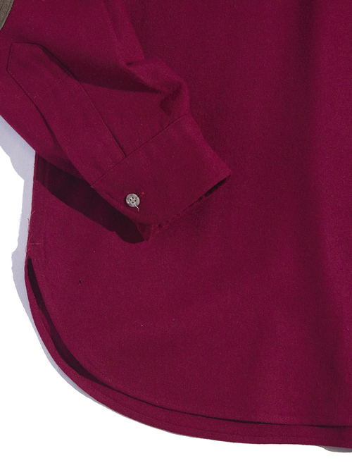 1970s "PENDLETON" wool shirt with elbow patch -BURGANDY-