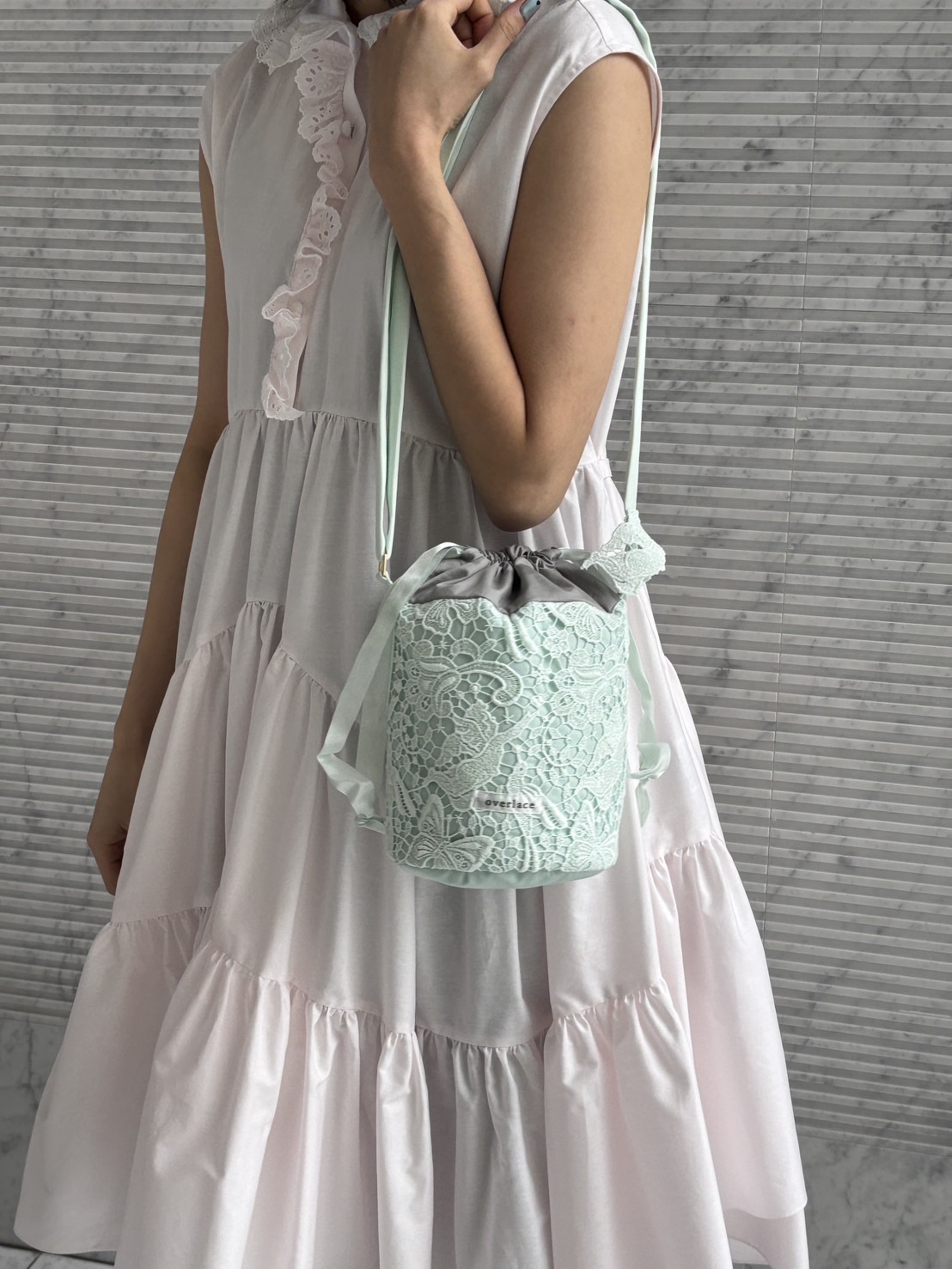 utopia lace drawstring bag