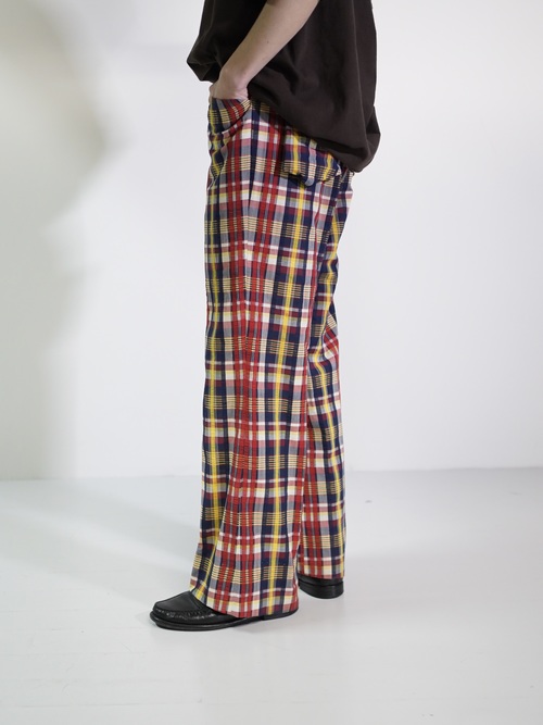 1970~ Unknown Seersucker flare check golf pants