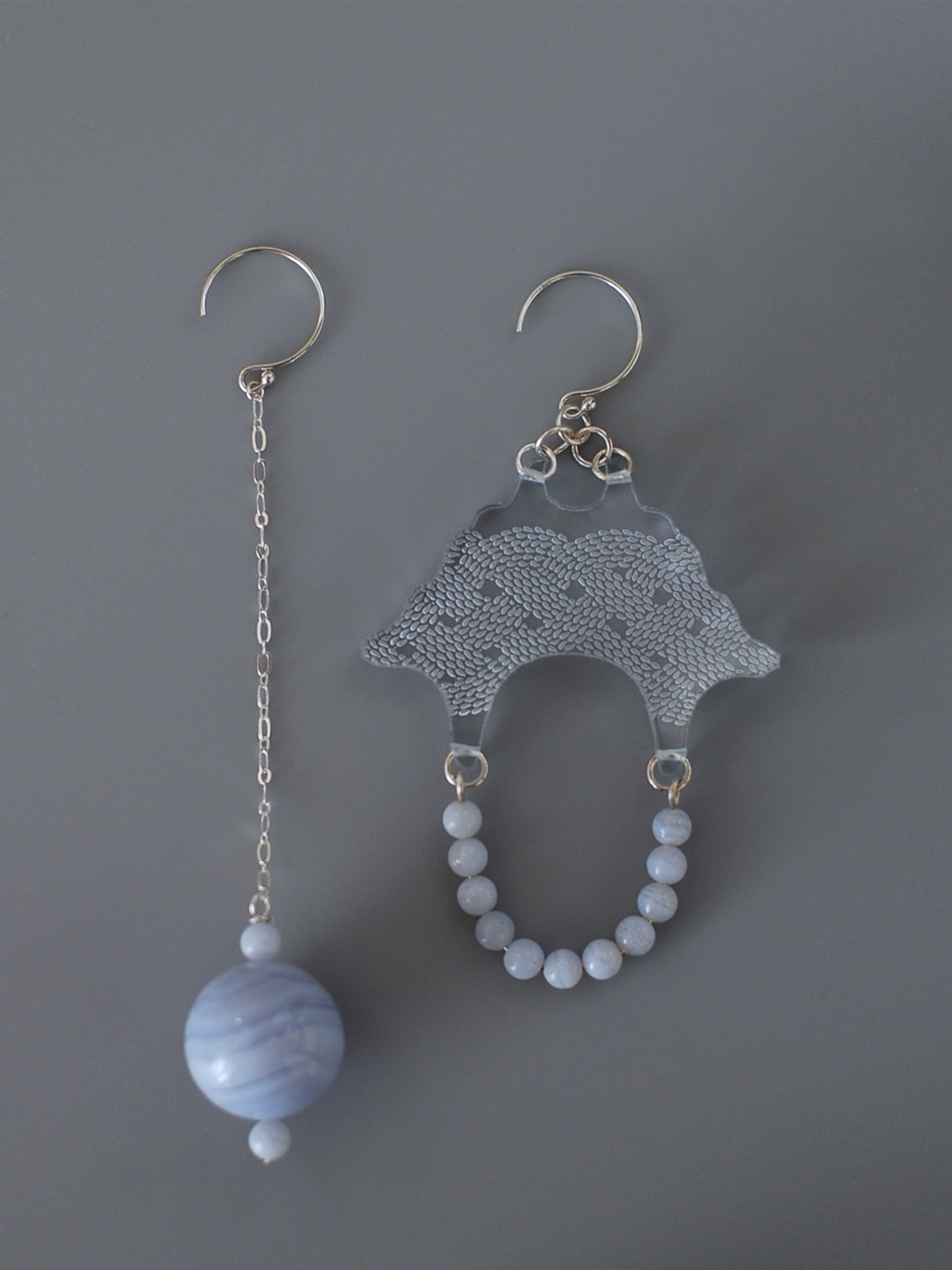 Melted Spin Pierce 04 (Blue lace agate)