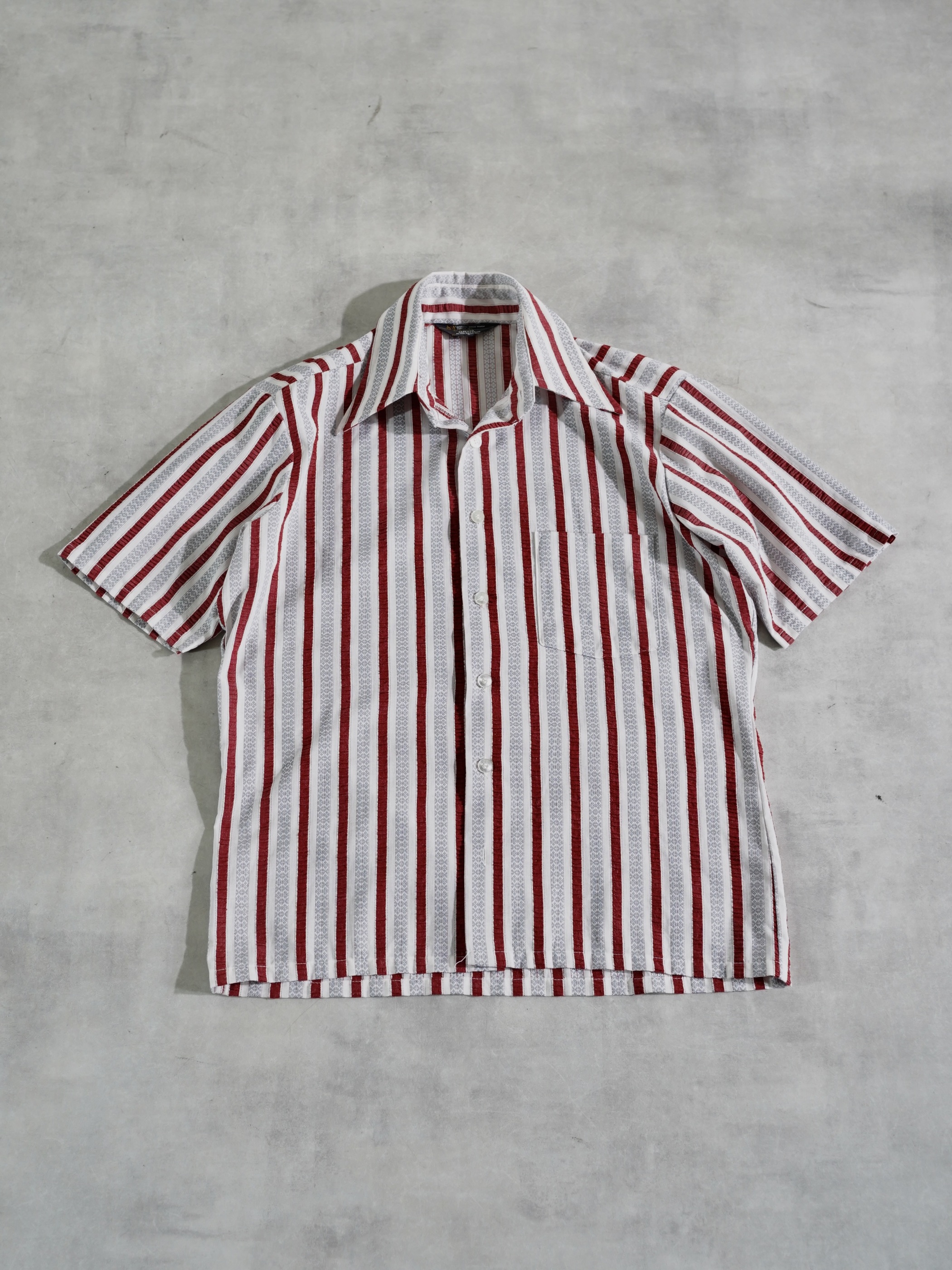 1970's TOWNCRAFT TAPERED PENN-PREST Stripe S/S shirt