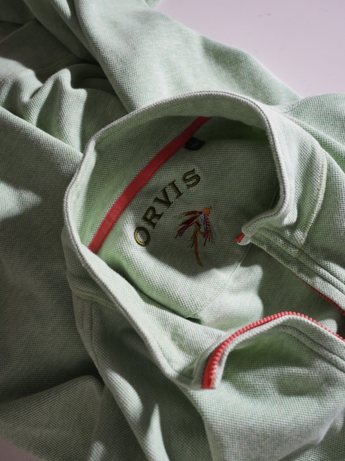 ORVIS 100% Pima cotton half zip tops/Made in Peru