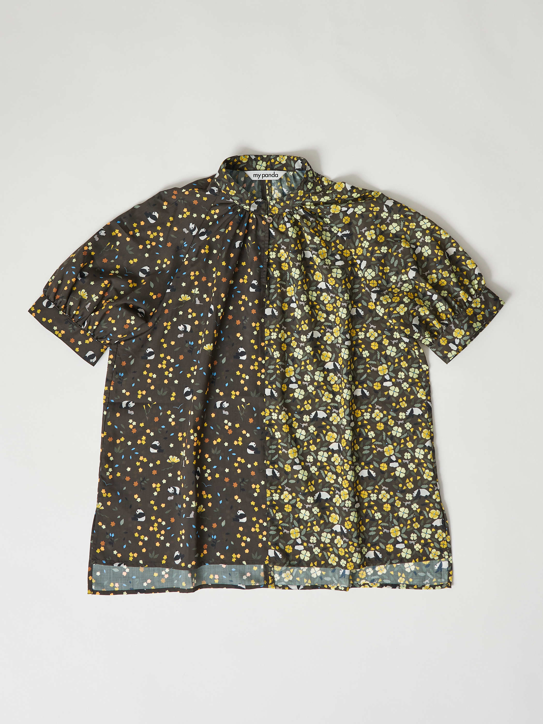 【受注商品】paper-cutting panda blouse・YELLOW