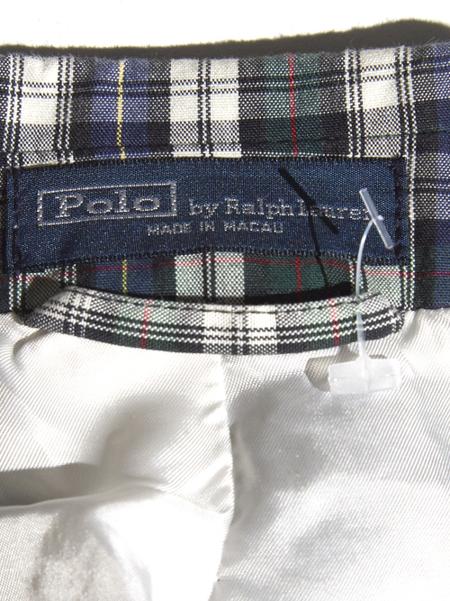 1980s "POLO by Ralph Lauren" cotton summer tailored jacket -CHECK- <SALE¥14000→¥10000>
