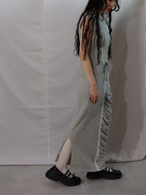 fleece drape dress