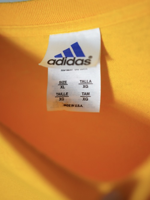 1990~00's Adidas 1point logo L/S Tee/Made in USA