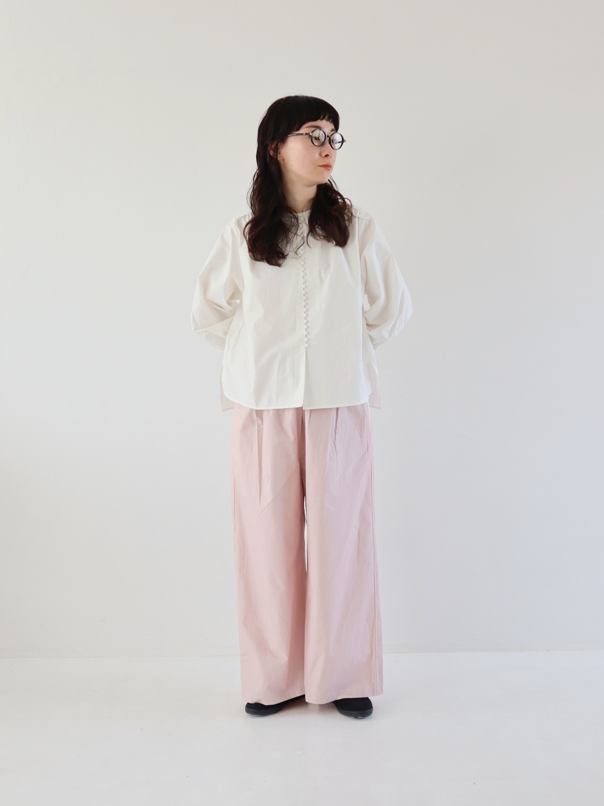 シンプルワイドパンツ２　ピンク