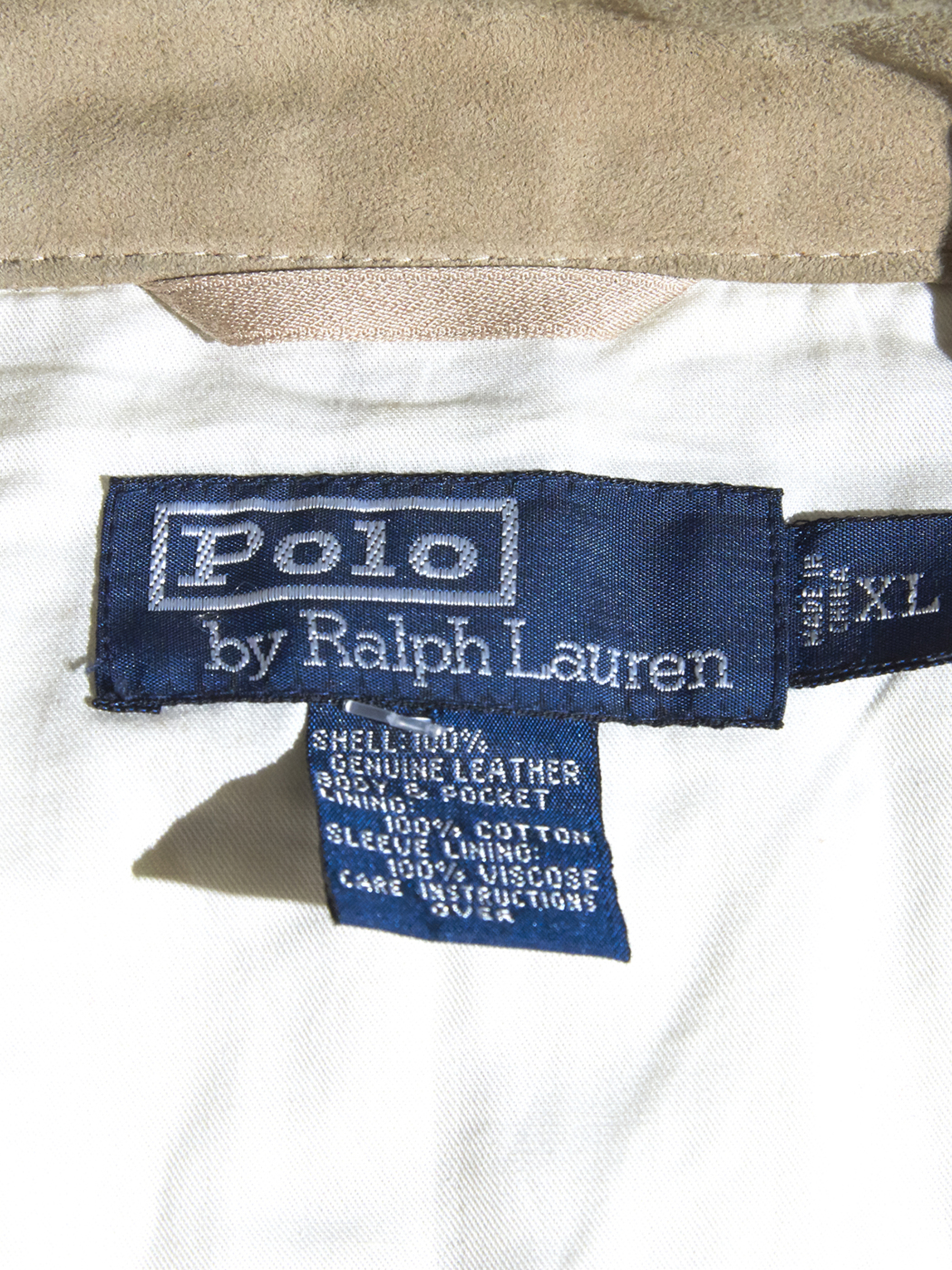 1990s "POLO by Ralph Lauren" nubak sport jacket -BEIGE-