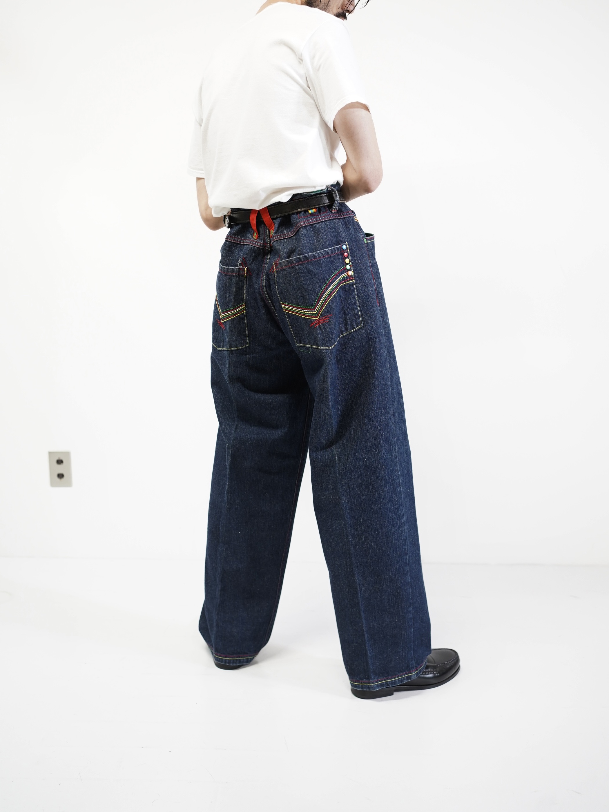 1990-00's Members Property Wide baggy Denim pants